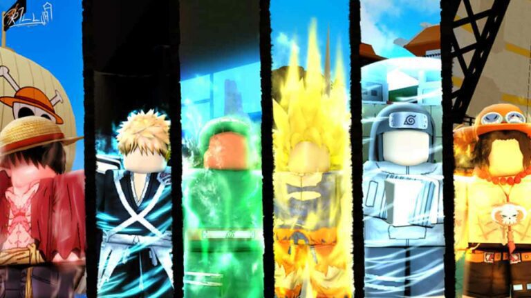 Todas as skins lendárias no Roblox Anime Battle Arena