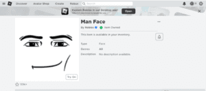 Como obter o Roblox 'Cara de homem'