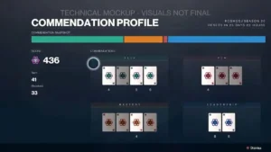 What are Commendations in Destiny 2 Lightfall - Commendation profile mockup.