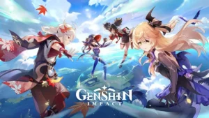 Genshin Impact characters in the cover image of the game.