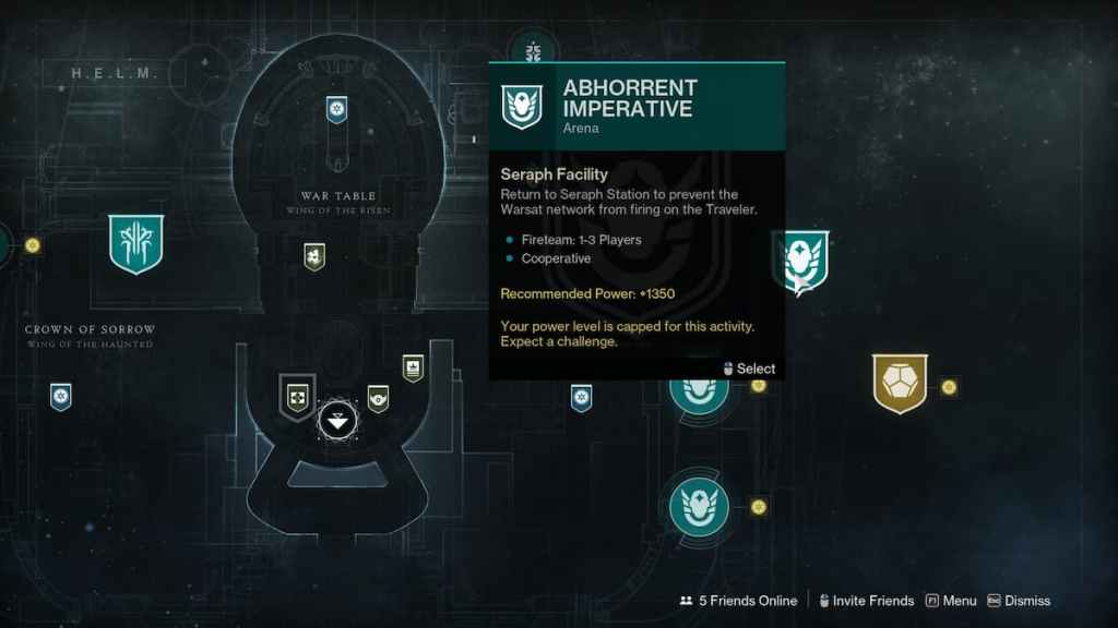 Destiny 2 Como completar o imperativo abominável - nó no HELM