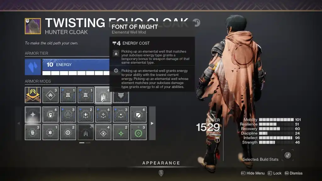 Uma coisa crucial que você deve fazer antes de Destiny 2 Lightfall - Font of Might on Cloak.