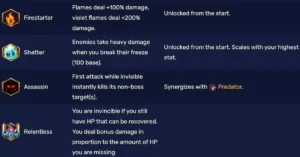 short list of aspects from dead cells