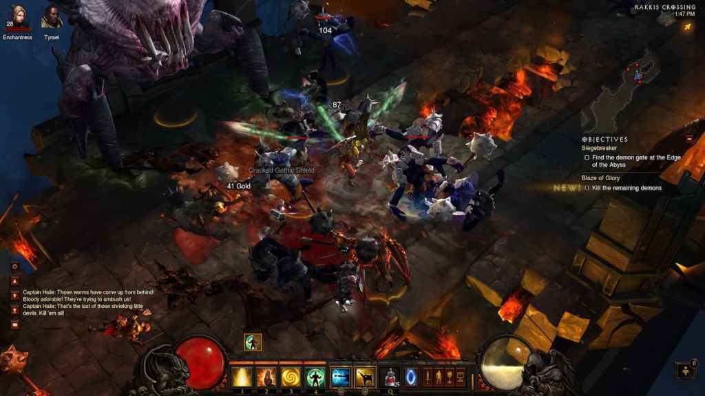 Lutando contra vários inimigos ao mesmo tempo em Diablo 3