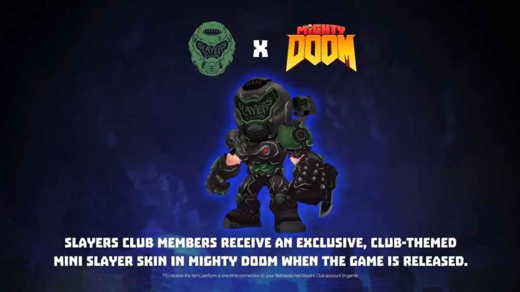 Como obter a skin do Slayers Club em Mighty Doom