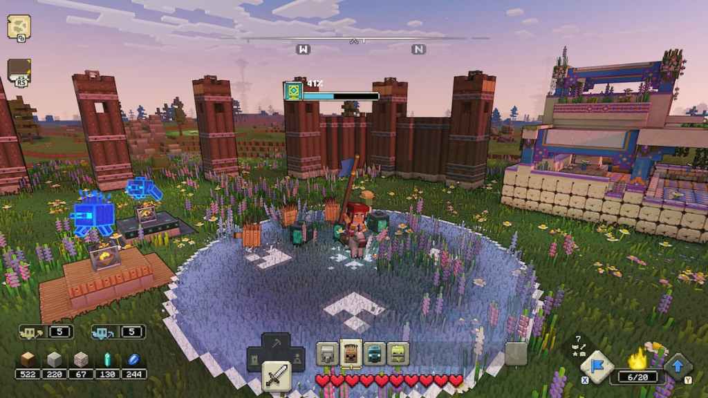 Minecraft Legends como construir uma base para PvP