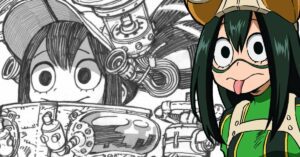 Criador de My Hero Academia Armor Up Froppy em novo esboço