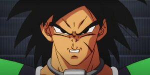 Broly making an intimidating face