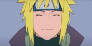 Minato smiles at the viewer