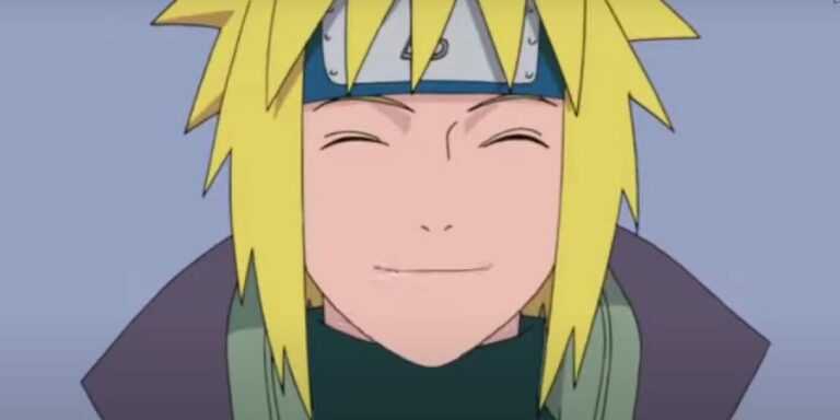 Minato smiles at the viewer