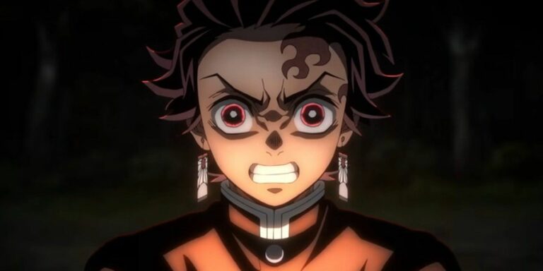 Tanjiro from Demon Slayer looking upset