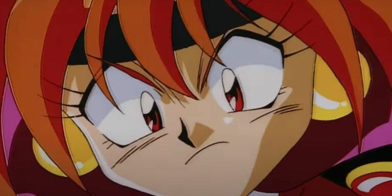 Lina Inverse from Slayers looking angry