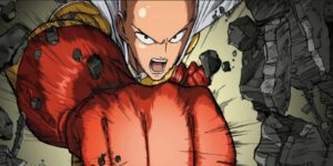 One Punch Man Saitama Punching Through Wall