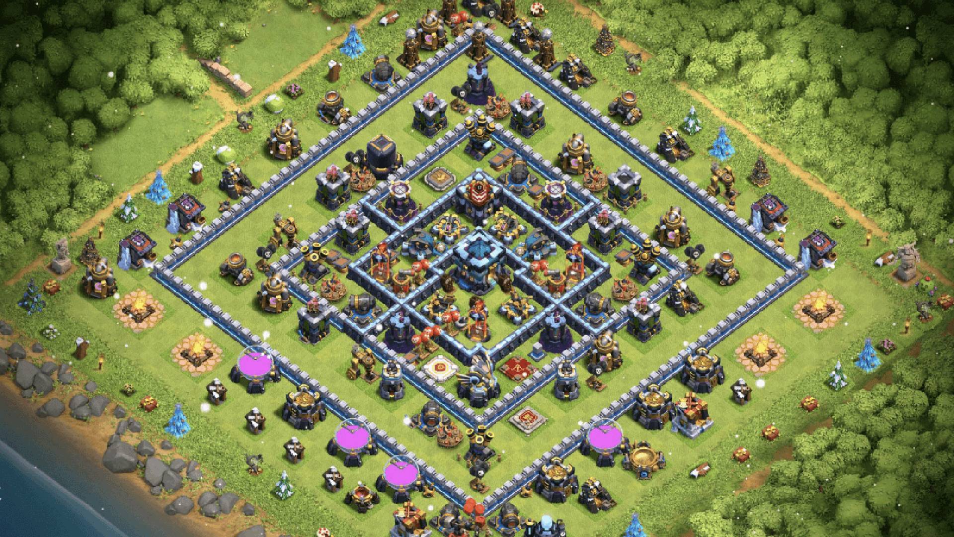 Bases do Clash of Clans |  táticas de bolso