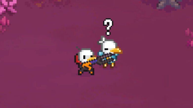 Lard Stork NPC e personagem do jogador usando a skin Knight Nick 1 em Nova Lands.