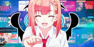 Aika Natsukawa cheerfully points at the viewer