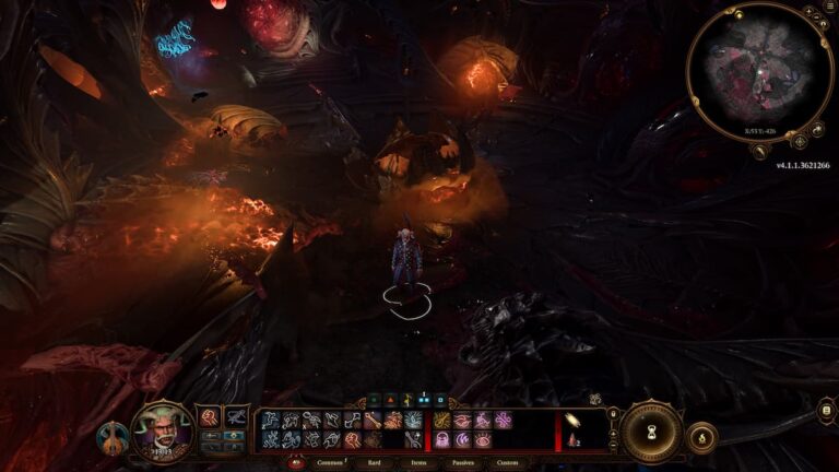 A screenshot of Baldur's Gate 3 intro area, the burning ship