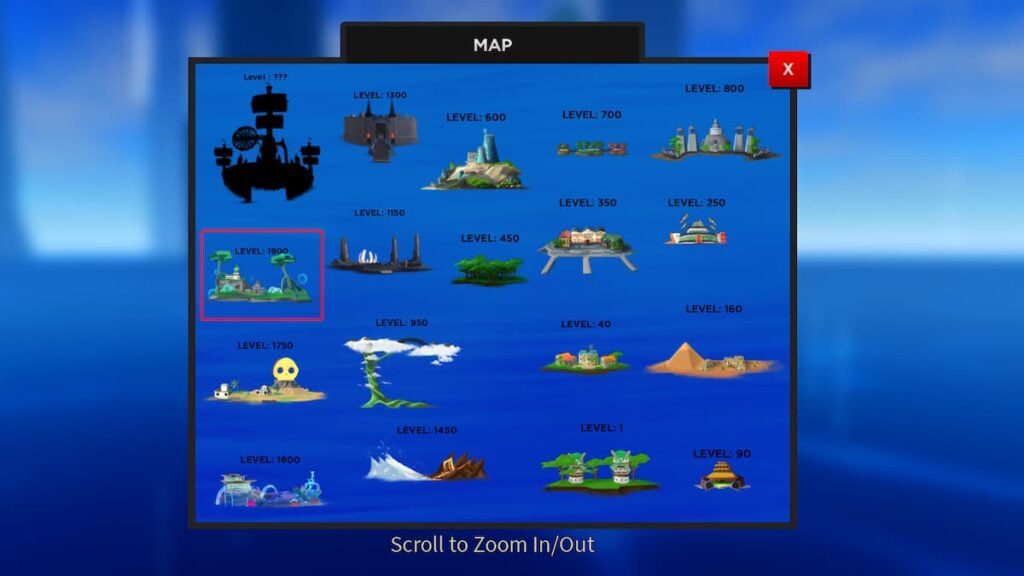 Mapa da Ilha da Bolha de Haze Piece