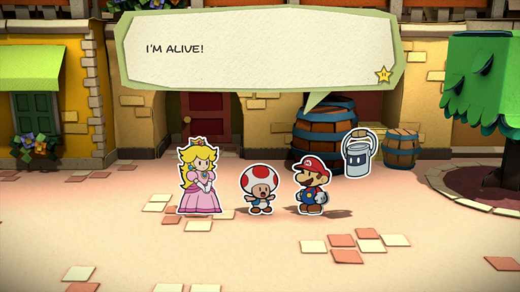 Captura de tela do Paper Mario Color Splash