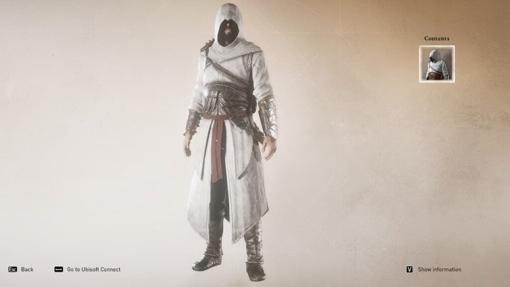 Fato de Assassins Creed Mirage Altair