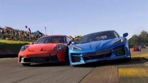 Forza Motorsport Cars Battling For Space On Road