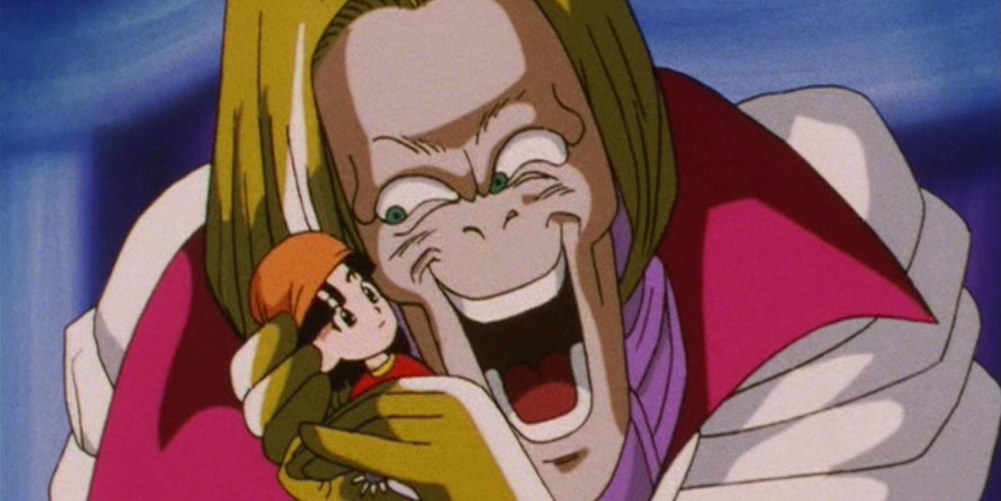 Dolltaki abraça seu Pan Doll em Dragon Ball GT.