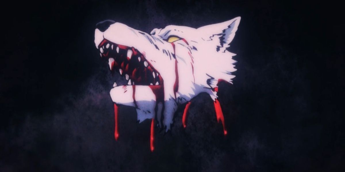 O Cão Divino Branco de Fushiguro Megumi decapitado em JJK.