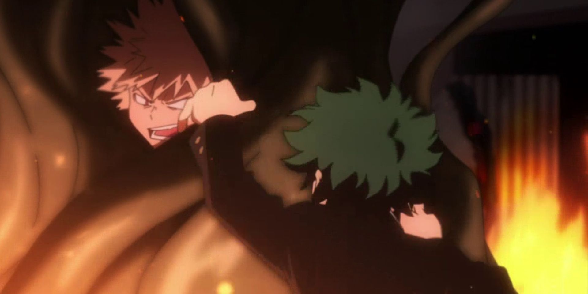 Deku salva Kacchan em My Hero Academia