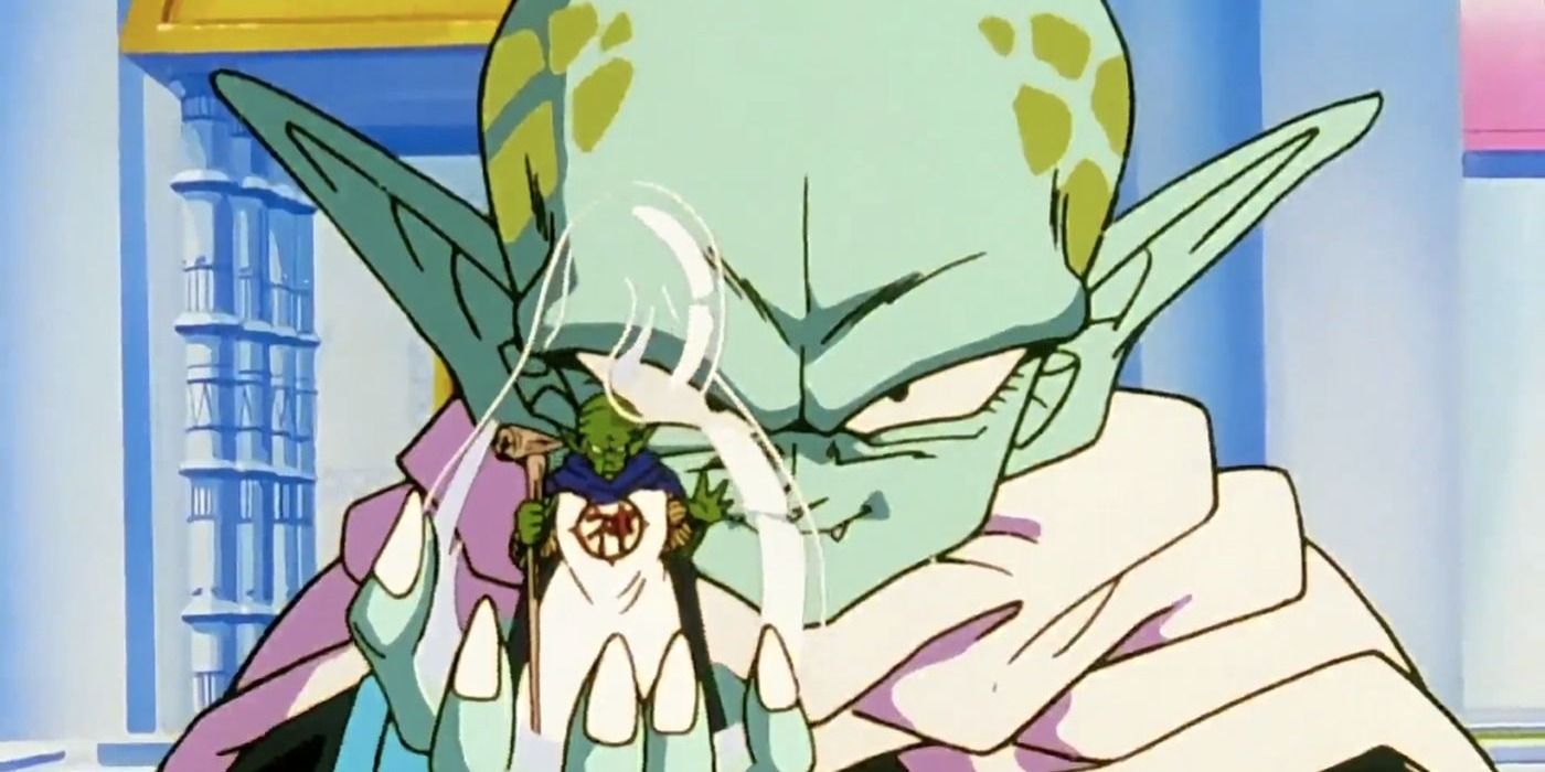 Garlic Jr. prende Kami em uma jarra em Dragon Ball Z