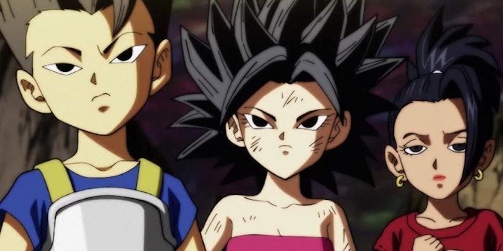 Os Saiyajins do Universo 6, Cabba, Caulifla e Kale, se reúnem em Dragon Ball Super