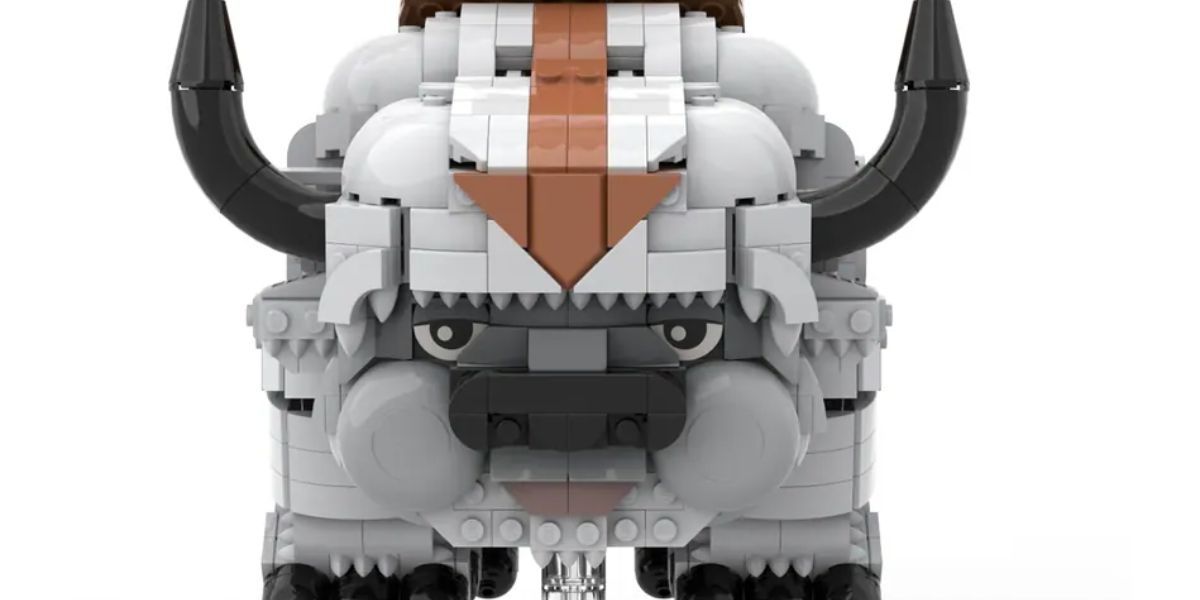 Uma réplica LEGO de Appa de Avatar, o Último Mestre do Ar