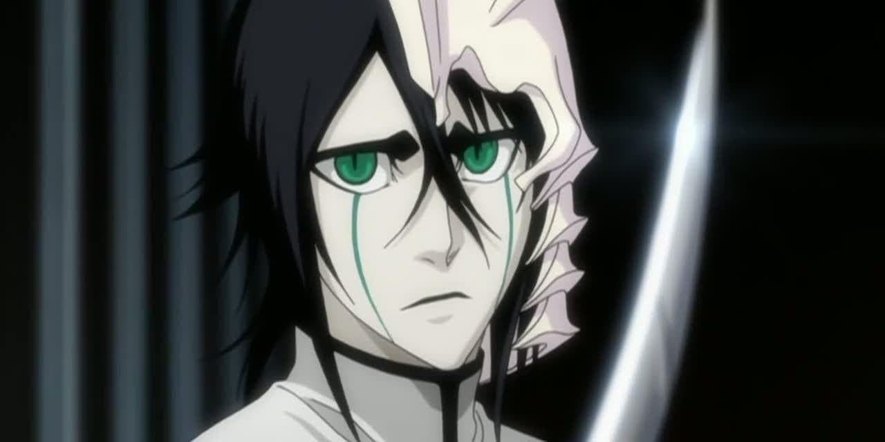 Ulquiorra segurando sua zanpakuto em água sanitária