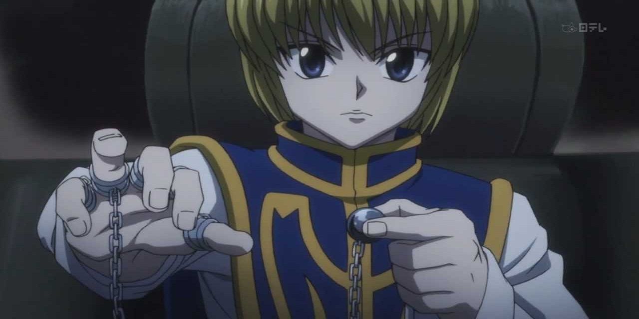 Kurapika usando correntes