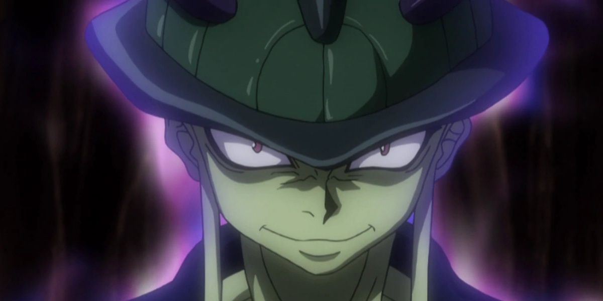 Meruem, o principal antagonista do arco Chimera Ant King, exala seu Nen em Hunter x Hunter.