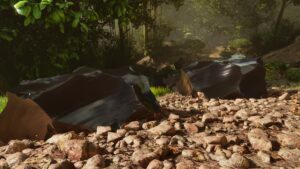 Ark Survival Ascended Obsidian Stones On Rocks