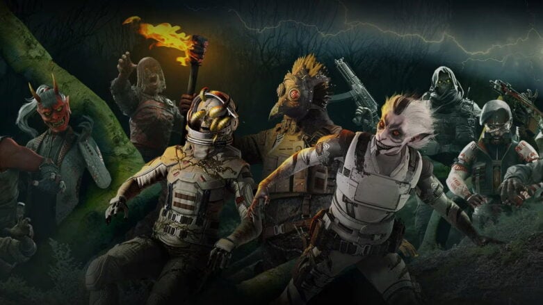 Banner Rainbow Six com muitos demônios e criaturas horríveis de Halloween