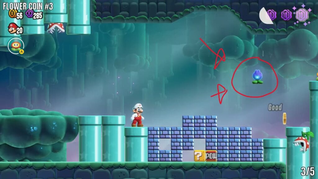 Super Mario Bros Wonder Angry Spikes e Sinkin Pipes Localização do orbe brilhante