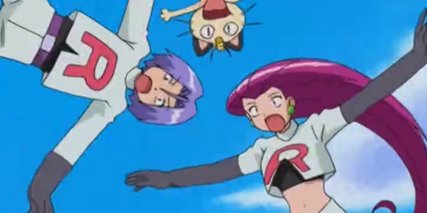 Equipe Rocket decolando novamente no anime Pokémon