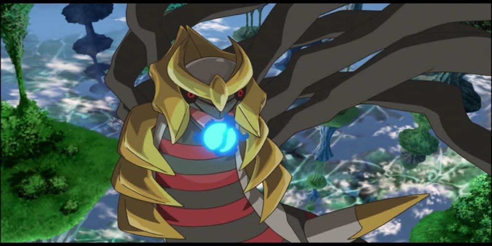 Pokémon giratina usando um movimento