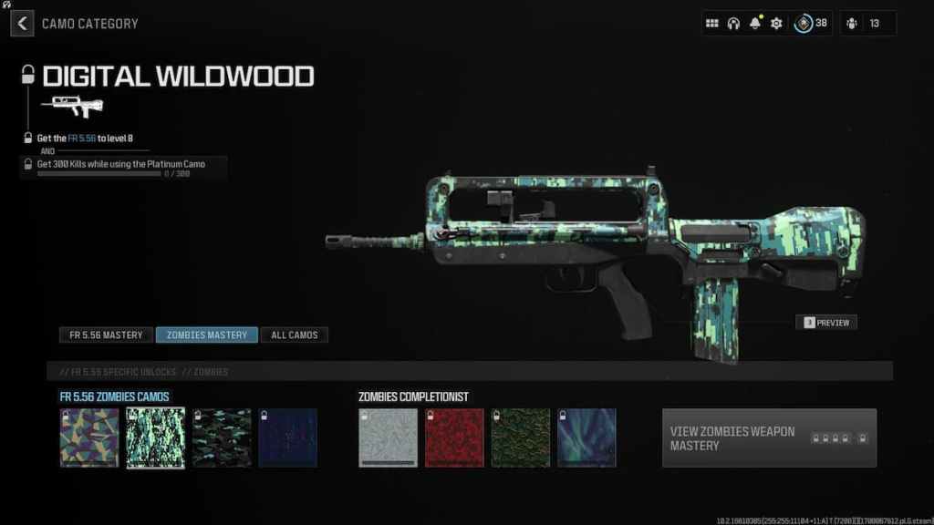 Como obter Digital Wildwood Camo para FR 5.56 no desafio MW3