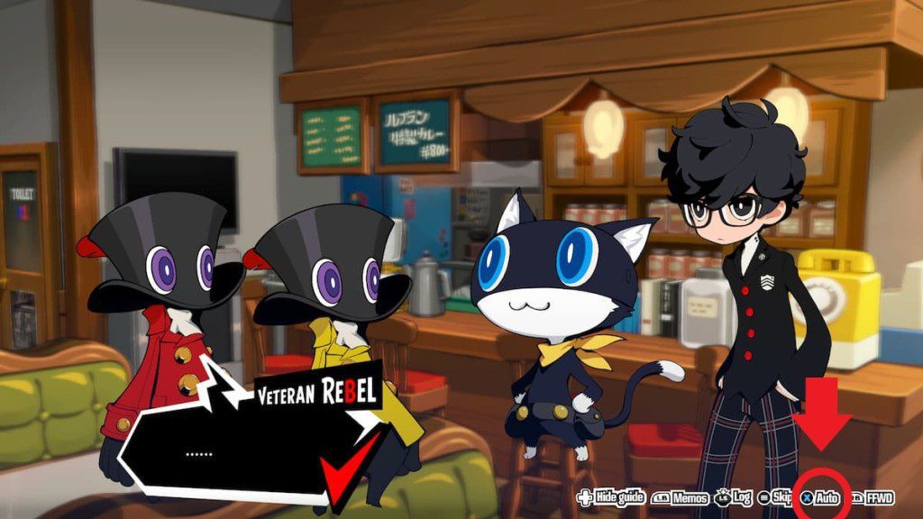 Como ativar legendas automáticas na opção Persona 5 Tactica