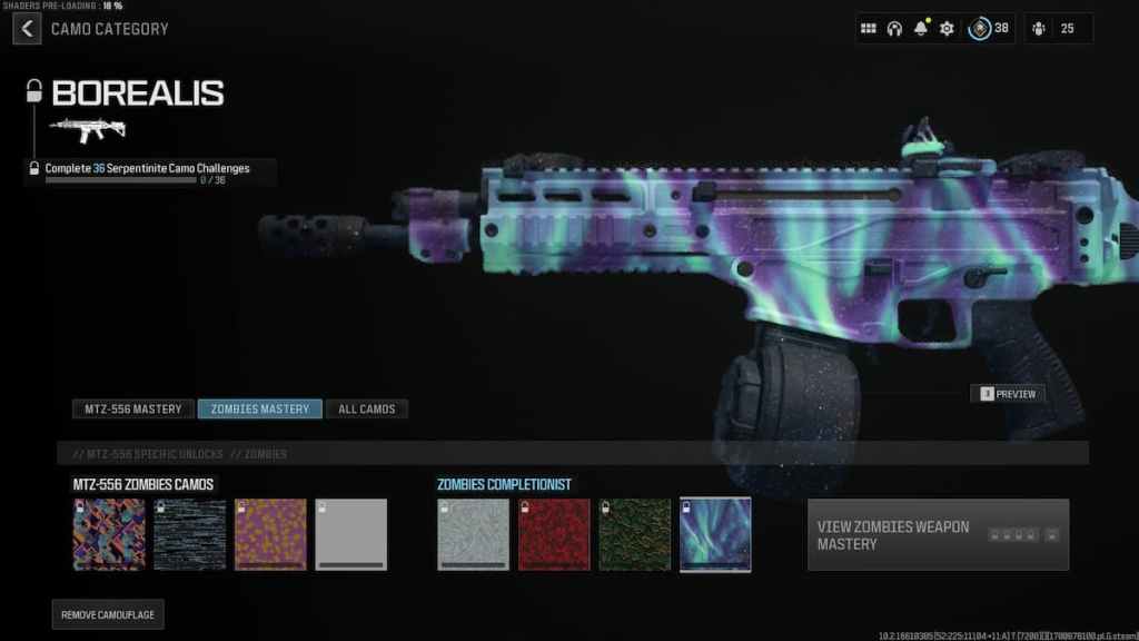 O Borealis Camo está bugado no Mw3?  desafio