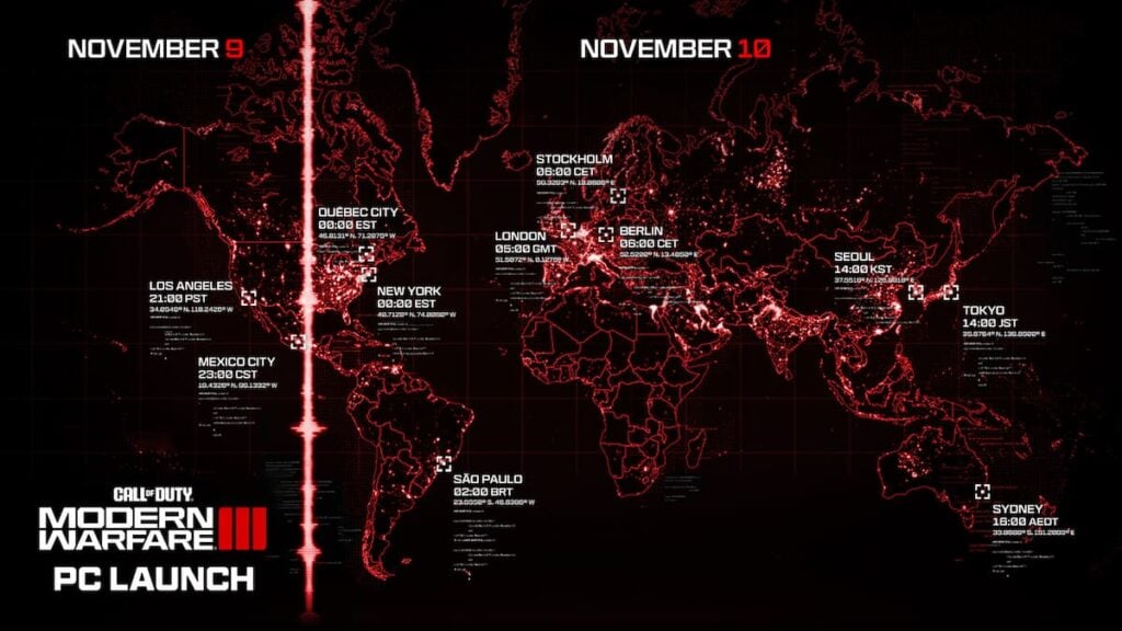 Imagem de contagem regressiva mundial de Call Of Duty Modern Warfare 3 Mw3