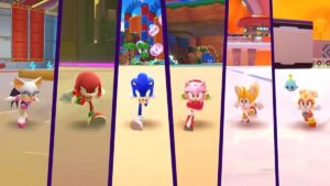 Sonic Dream Team Six Characters Racing