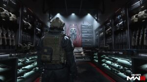 Call Of Duty Modern Warfare 3 Mw3 Operative Walking Through Hall Of Weapons