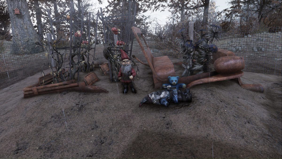 Fallout 76 Gnomos de Jardim no Gnome's Allotment