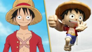 Macaco D. Luffy de One Piece zarpa no desfile do Dia de Ação de Graças