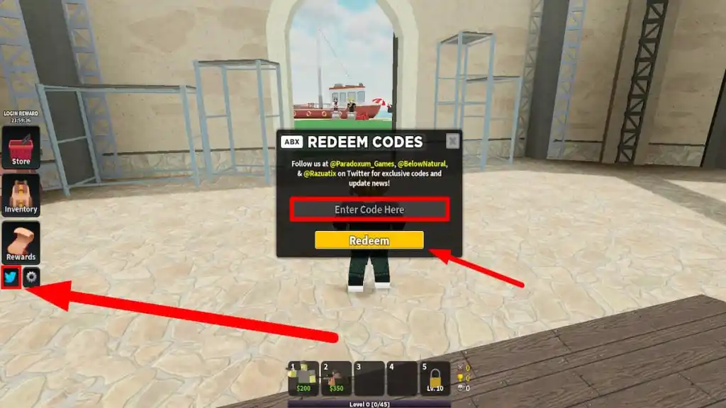 Caixa de texto de resgate de código para Roblox Tower Defense Simulator
