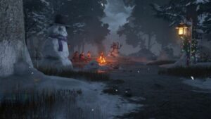 O que os bonecos de neve fazem no evento Dead by Daylight Winter Bone Chill?