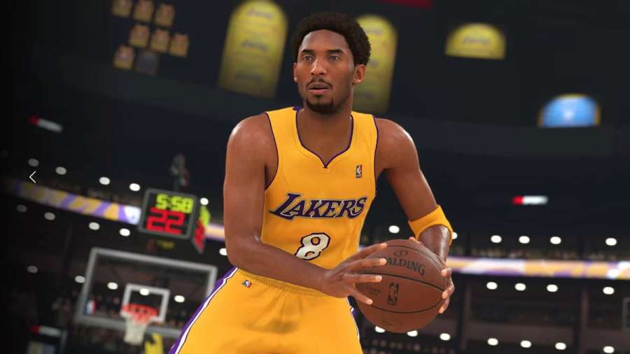 Kobe Bryant em NBA 2K24 com camisa número 8